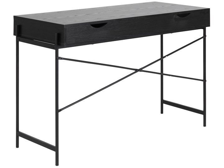 Biurko Angus 110x75 cm czarne Kategoria Biurka Szerokość 110 cm Biurko konsola Pomieszczenie Biuro