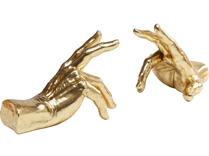 Podpórki na książki Fingers 16x21 cm złote Pomieszczenie Salon