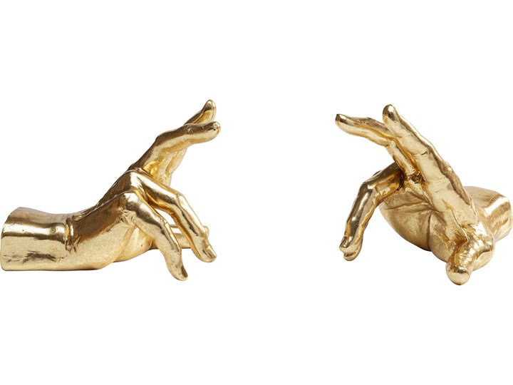 Podpórki na książki Fingers 16x21 cm złote Pomieszczenie Biuro i pracownia Kolor Biały