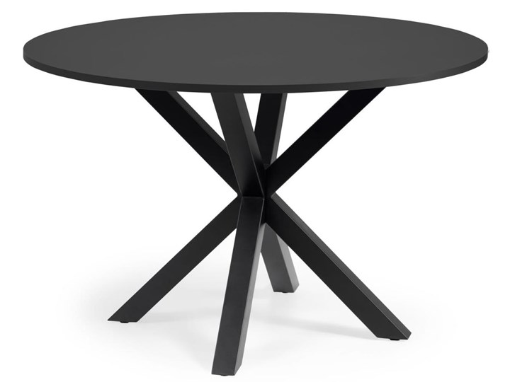 Stół okrągły Argo czarny Ø 119 cm Płyta MDF Stal Kategoria Stoły kuchenne Liczba miejsc Do 6 osób