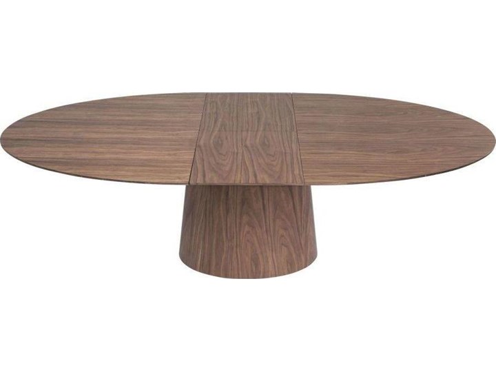 Stół rozkładany brązowy fornirowany orzech włoski 200-250x110 cm Wysokość 75 cm Drewno Płyta MDF Styl Minimalistyczny