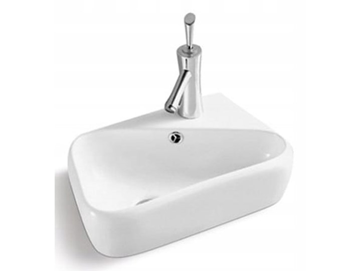 VELDMAN UMYWALKA NABLATOWA CERAMICZNA LUNA Nablatowe Szerokość 45 cm Ceramika Podwieszane Kategoria Umywalki