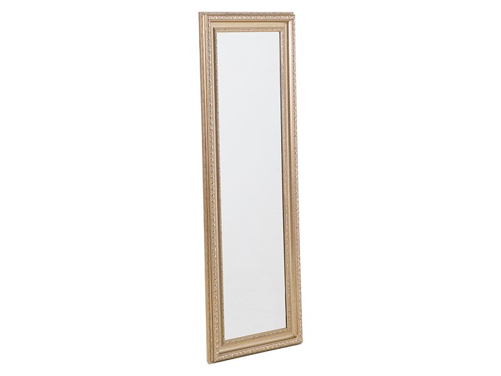 Lustro ścienne wiszące złote 51 x 141 cm ozdobne salon sypialnia Prostokątne Lustro z ramą Styl Vintage
