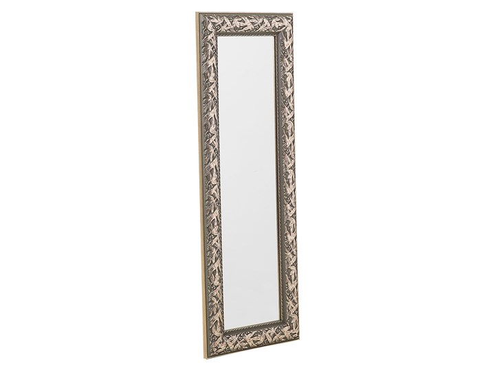 Lustro ścienne wiszące złote 51 x 141 cm ozdobna postarzana rama salon sypialnia styl klasyczny francuski Styl Vintage Prostokątne Lustro z ramą Kolor Złoty
