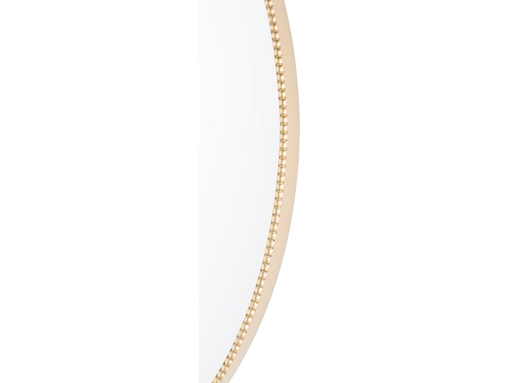 Lustro ścienne wiszące złote 83 x 57 cm owalne dekoracyjne do salonu sypialni łazienki minimalistyczne Styl Klasyczny