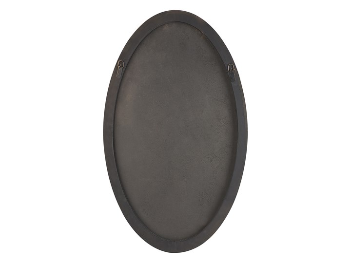 Lustro ścienne wiszące złote 83 x 57 cm owalne dekoracyjne do salonu sypialni łazienki minimalistyczne Pomieszczenie Sypialnia