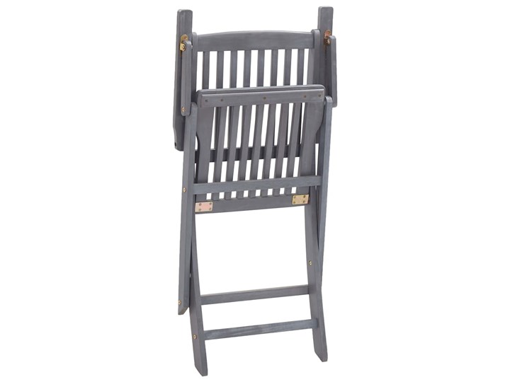 vidaXL Składane krzesła ogrodowe, 6 szt., z poduszkami, akacjowe Styl Nowoczesny Drewno Krzesło składane Tworzywo sztuczne Kolor Szary