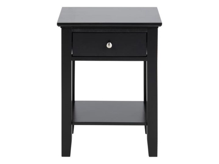 Szafka nocna Linnea czarna Metal Płyta laminowana Stal Płyta MDF Pomieszczenie Przedpokój