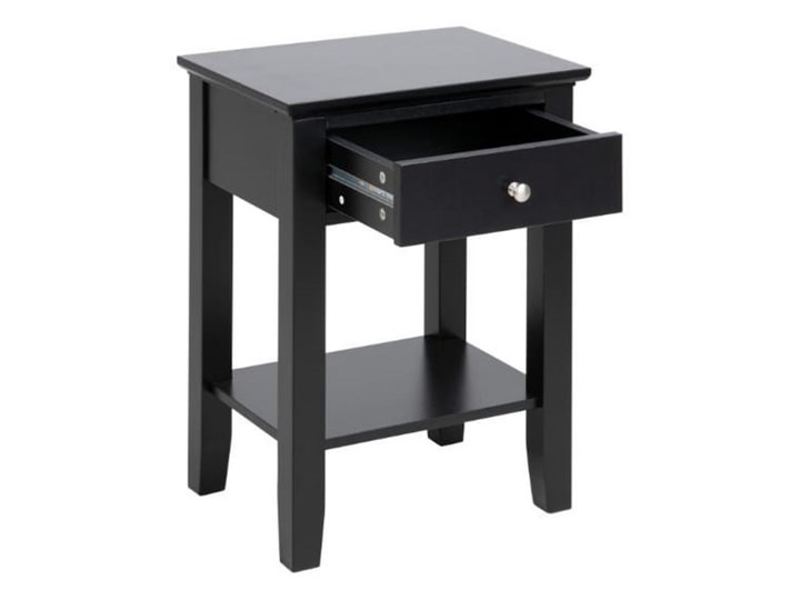 Szafka nocna Linnea czarna Płyta laminowana Pomieszczenie Przedpokój Metal Stal Płyta MDF Styl Industrialny