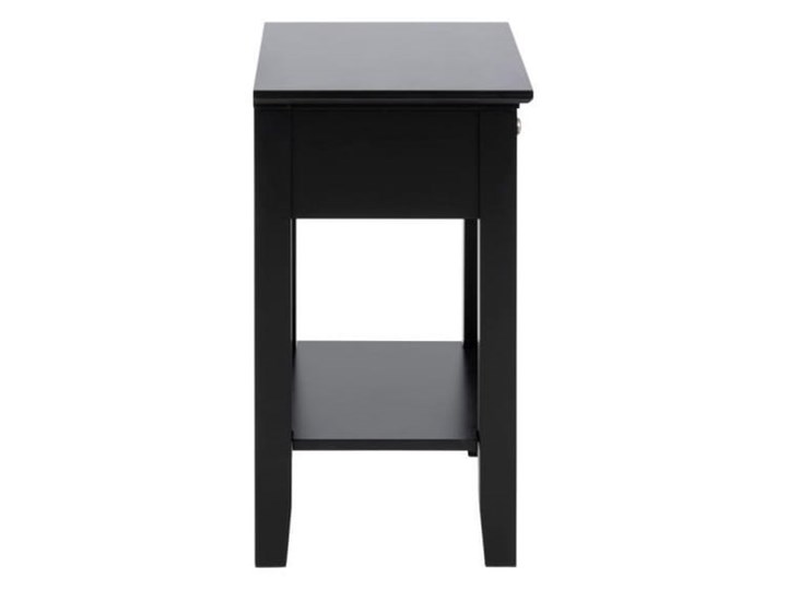 Szafka nocna Linnea czarna Stal Metal Płyta MDF Płyta laminowana Kolor Czarny