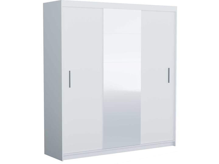 Szafa przesuwna Susan 235 biała - Meb24.pl Głębokość 61 cm Wysokość 216 cm Płyta laminowana Płyta MDF Szerokość 235 cm Drewno Lustro