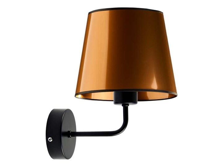 LAMPA ŚCIENNA KINKIET PREXA STOŻEK WELUR GOLDEN Kinkiet z abażurem Styl Nowoczesny Tkanina Metal Kategoria Lampy ścienne 
