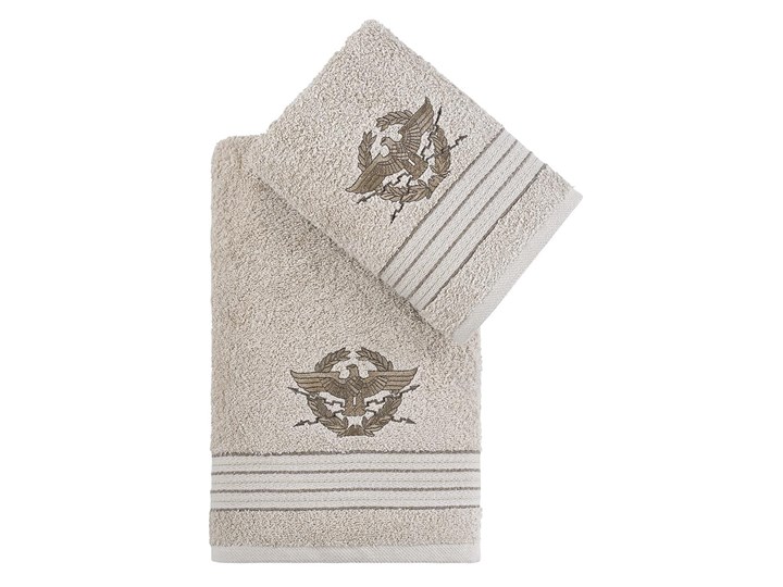 Bilge Ręcznik bawełniany frotte KAVELL/3676/beige 50x90+70x140 kpl. Bawełna Komplet ręczników 70x140 cm Ręcznik kąpielowy 50x90 cm Kolor Beżowy