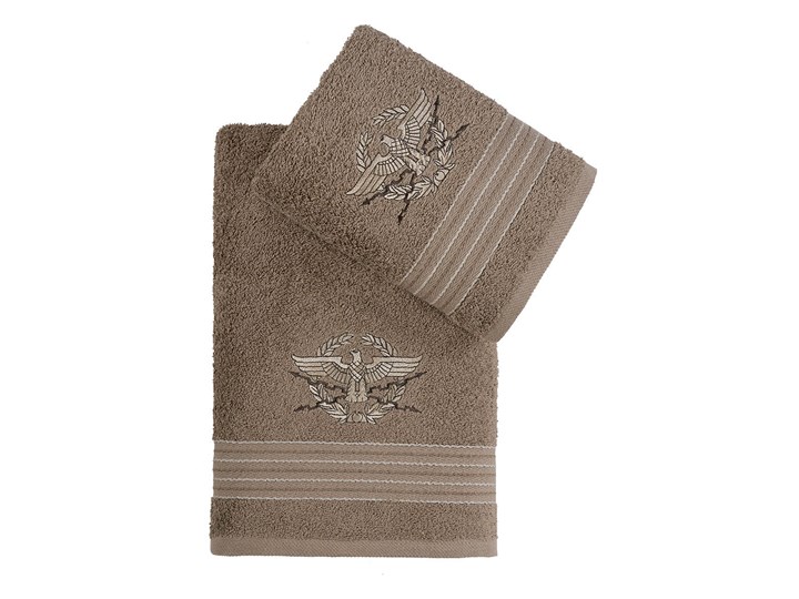 Bilge Ręcznik bawełniany frotte KAVELL/3676/brown 50x90+70x140 kpl. 50x90 cm Ręcznik kąpielowy Kolor Brązowy Bawełna 70x140 cm Komplet ręczników Kategoria Ręczniki