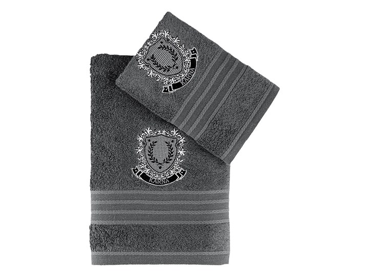 Bilge Ręcznik bawełniany frotte PAMES/3663/dark grey 50x90+70x140 kpl. 70x140 cm 50x90 cm Ręcznik kąpielowy Bawełna Komplet ręczników Kolor Szary
