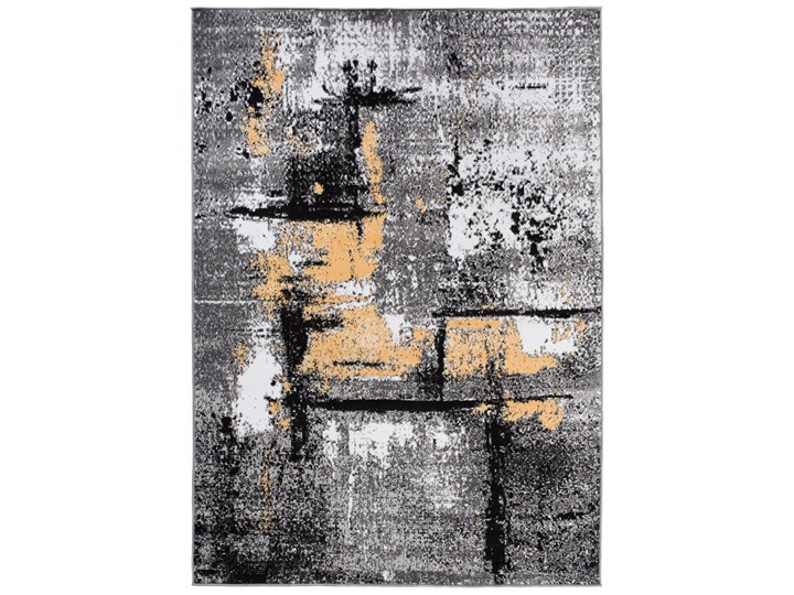 Dywan Nowoczesny Abstrakcyjny Szary 39330 Juta Prostokątny 160x230 cm Dywany Syntetyk Kolor Żółty Pomieszczenie Salon