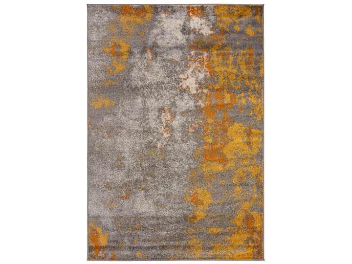 Dywan Nowoczesny Abstrakcyjny Szary Złoty Spring 57302 Syntetyk Kolor Pomarańczowy Prostokątny Juta 70x300 cm Dywany Pomieszczenie Salon