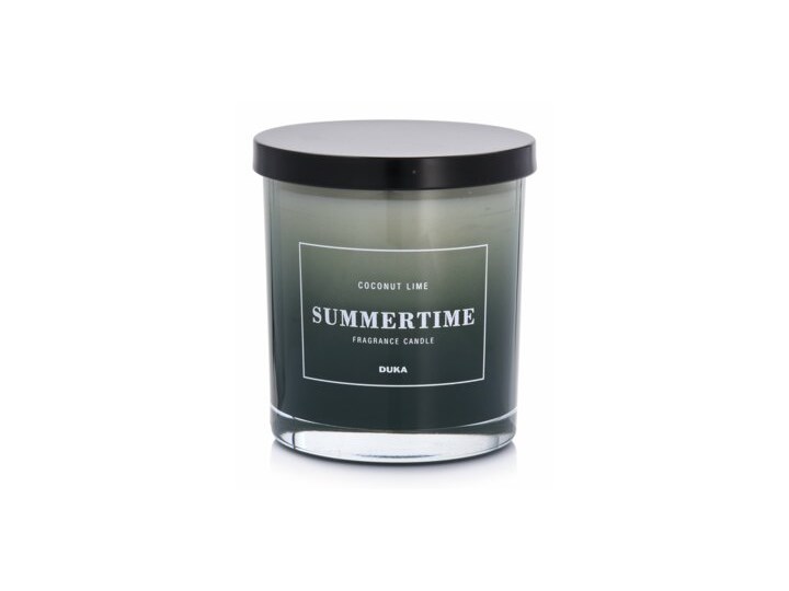 Świeca zapachowa sojowa w szkle Coconut Lime DUKA SUMMERTIME 300 g zielona Kolor Zielony