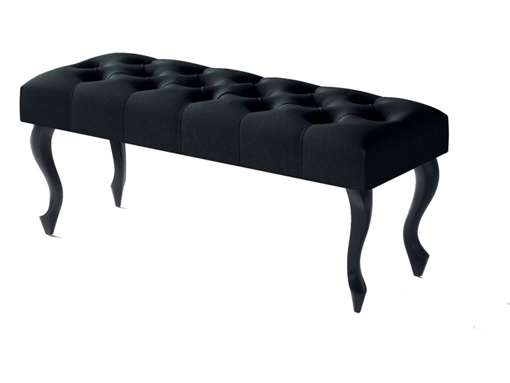 Ławka pikowana Chesterfield Black Materiał nóżek Drewno Kategoria Ławki do salonu