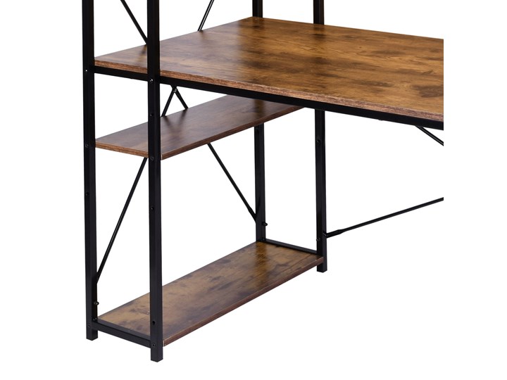 Biurko loftowe z półkami industrialne Trosa Biurko regulowane Biurko komputerowe Szerokość 120 cm Stal Głębokość 97 cm Głębokość 60 cm Szerokość 97 cm Metal Kategoria Biurka