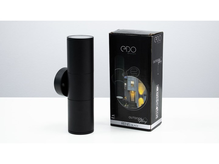 Ogrodowa oprawa elewacyjna kinkiet RENIS Black 2xGU10 IP54 czarny EDO777356 EDO Garden Line Kinkiet ogrodowy Kategoria Lampy ogrodowe