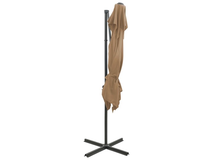 vidaXL Parasol wiszący z podwójną czaszą, 250x250 cm, kolor taupe Kategoria Parasole ogrodowe