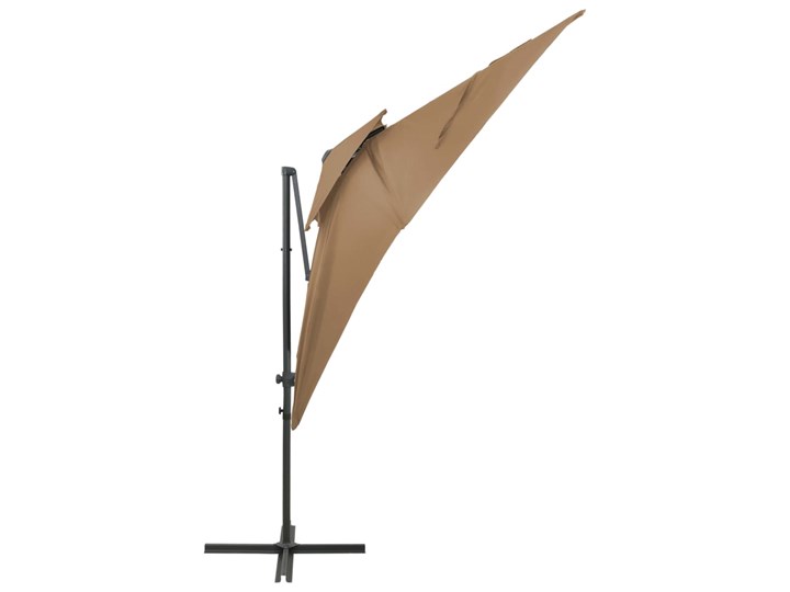 vidaXL Parasol wiszący z podwójną czaszą, 250x250 cm, kolor taupe Kategoria Parasole ogrodowe