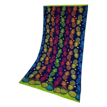 Ręcznik Plażowy Ananas Niebieski 70x140 Greno