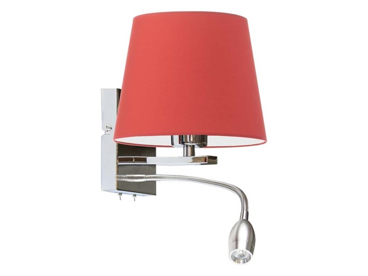 KINKIET LED MIKKA STOŻEK WELUR Kinkiet z abażurem Kategoria Lampy ścienne Metal Tkanina Styl Nowoczesny