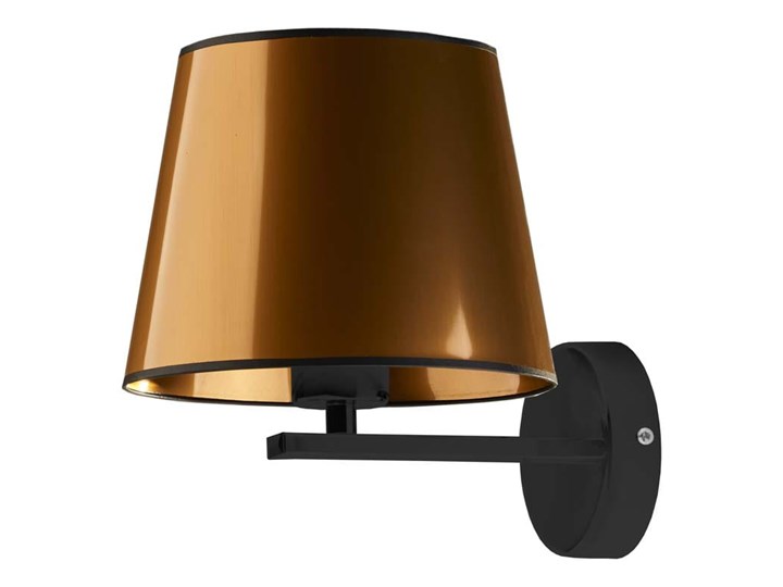 KINKIET SAGA STOŻEK WELUR GOLDEN Kategoria Lampy ścienne Metal Tkanina Kinkiet z abażurem Styl Nowoczesny