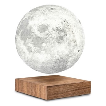 Lewitująca lampa stołowa w kształcie księżyca Gingko Moon Walnut