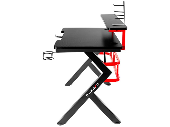 Biurko Gamingowe Huzaro Hero 5.0 Red Stal Głębokość 60 cm Biurko z nadstawką Aluminium Szerokość 120 cm Kategoria Biurka