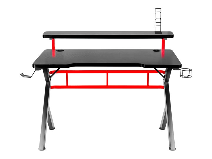 Biurko Gamingowe Huzaro Hero 5.0 Red Pomieszczenie Pokój nastolatka Głębokość 60 cm Stal Biurko z nadstawką Szerokość 120 cm Aluminium Kategoria Biurka