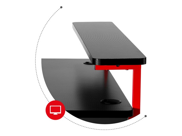 Biurko Gamingowe Huzaro Hero 5.0 Red Kategoria Biurka Biurko z nadstawką Aluminium Szerokość 120 cm Głębokość 60 cm Stal Pomieszczenie Pokój nastolatka