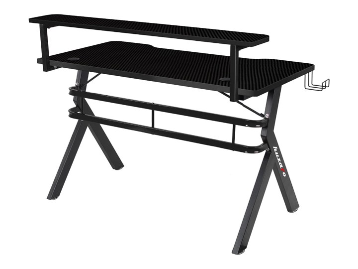 Biurko Gamingowe Huzaro Hero 5.0 Black Szerokość 120 cm Aluminium Biurko z nadstawką Stal Głębokość 60 cm Kolor Czarny