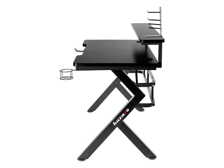 Biurko Gamingowe Huzaro Hero 5.0 Black Szerokość 120 cm Aluminium Stal Biurko z nadstawką Głębokość 60 cm Pomieszczenie Pokój nastolatka