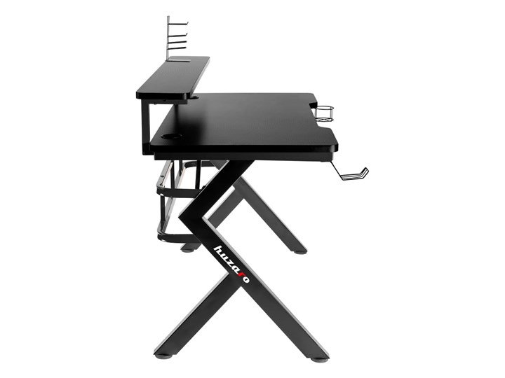 Biurko Gamingowe Huzaro Hero 5.0 Black Aluminium Biurko z nadstawką Stal Głębokość 60 cm Szerokość 120 cm Kolor Czarny