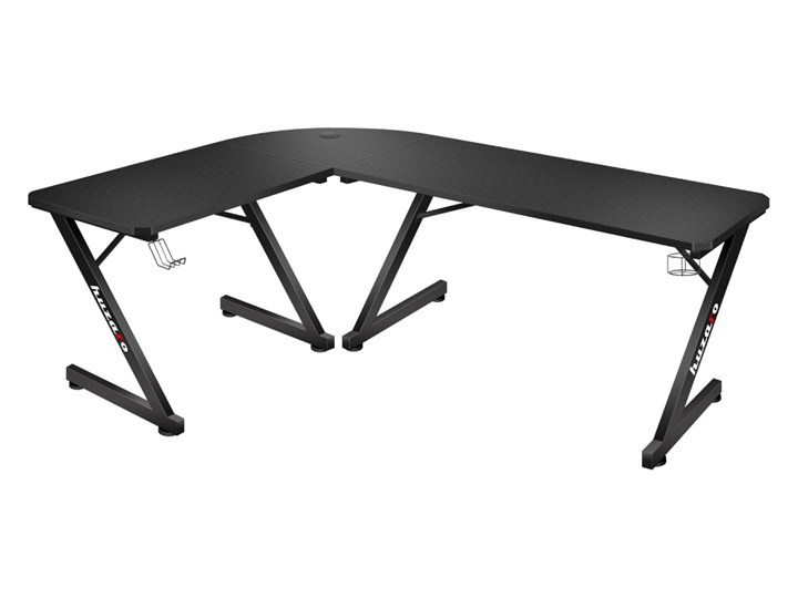 Biurko Gamingowe Huzaro Hero 7.0 Szerokość 154 cm Pomieszczenie Pokój nastolatka Aluminium Biurko narożne Głębokość 117 cm Kolor Czarny