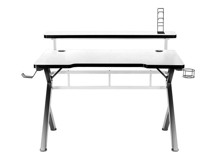 Biurko Gamingowe Huzaro Hero 5.0 White Aluminium Biurko z nadstawką Stal Szerokość 120 cm Głębokość 60 cm Pomieszczenie Pokój nastolatka