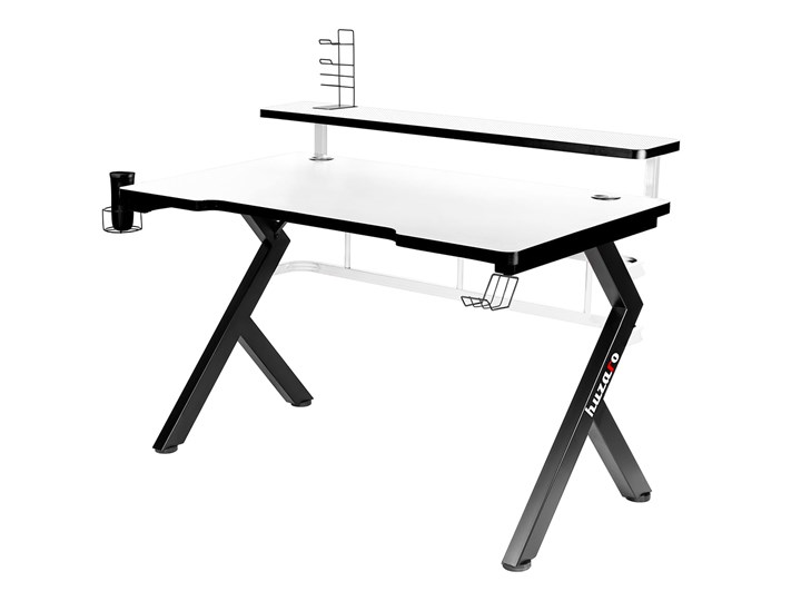 Biurko Gamingowe Huzaro Hero 5.0 White Głębokość 60 cm Biurko z nadstawką Pomieszczenie Pokój nastolatka Aluminium Stal Szerokość 120 cm Kategoria Biurka