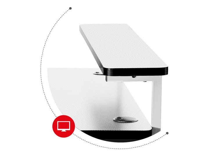 Biurko Gamingowe Huzaro Hero 5.0 White Głębokość 60 cm Aluminium Stal Biurko z nadstawką Szerokość 120 cm Kolor Biały