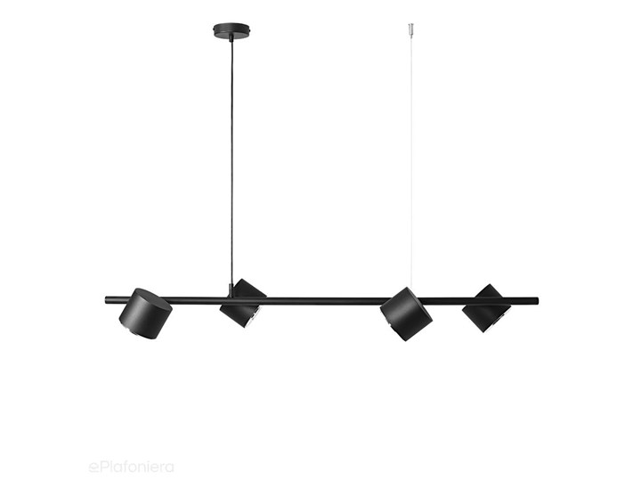 Czarna lampa - spot sufitowa, wisząca (regulowana, ustawna 4xAR111) Aldex (Bot)1047L Metal Styl Industrialny Pomieszczenie Kuchnia