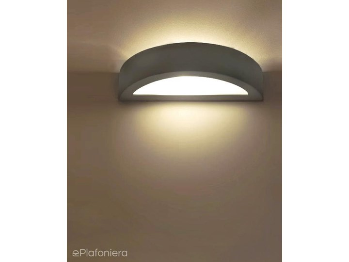 Biały, nowoczesny kinkiet do salonu sypialni (40cm, 1x E27) Lampex (Lumi) 685/K40 BIA Kinkiet ogrodowy Kategoria Lampy ogrodowe