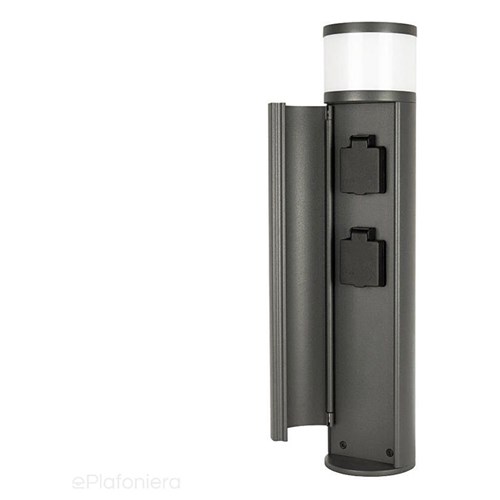 Lampa ogrodowa zewnętrzna słupek - stojący przedłużacz na 2 gniazdka (1x G9) SU-MA (Elborn)