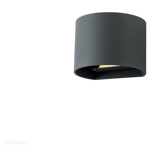 Lampa zewnętrzna - kinkiet, ogrodowa grafit/czarny IP 44 (2x3W, 3000K) (system 12V LED) Goura, Grafitowy