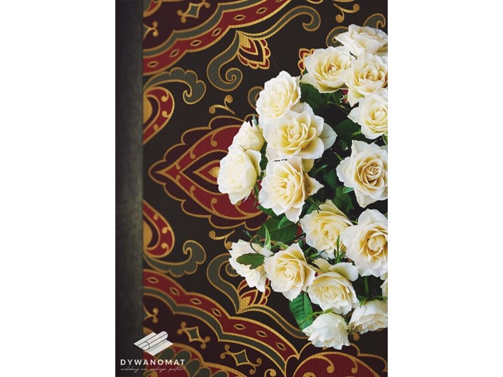 Modny winylowy dywan Roślinne wzory 60x90 cm Syntetyk Kategoria Dywany Prostokątny Poliester 80x120 cm Dywany Kolor Wielokolorowy