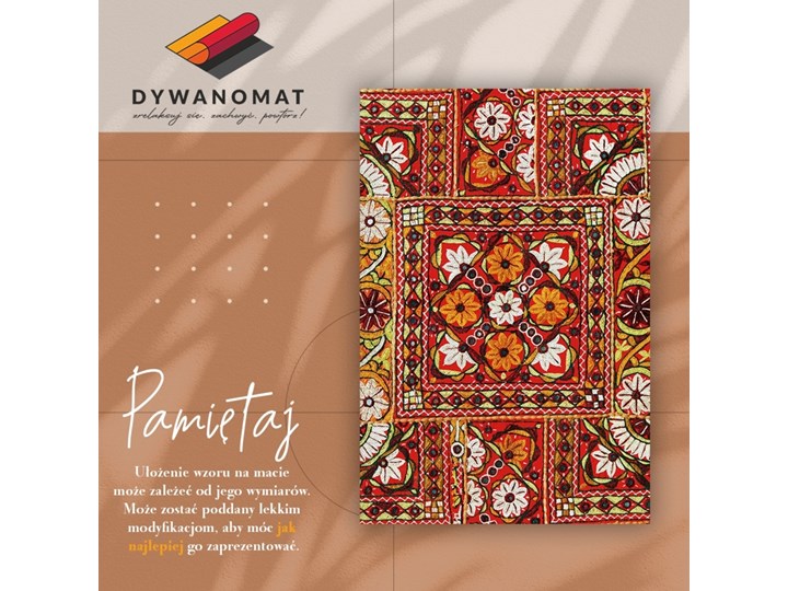 Modny winylowy dywan Turecki design 60x90 cm Dywany Prostokątny 80x120 cm Kategoria Dywany Syntetyk Poliester Kolor Wielokolorowy