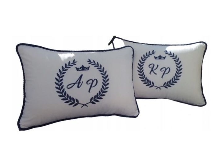 PODUSZKA WELUROWA Z DOWOLNYM MONOGRAMEM WYBIERZ KOLOR I ROZMIAR CROWN AND WREATH 50X60CM Poliester 50x60 cm 45x45 cm Poduszka dekoracyjna Kategoria Poduszki i poszewki dekoracyjne