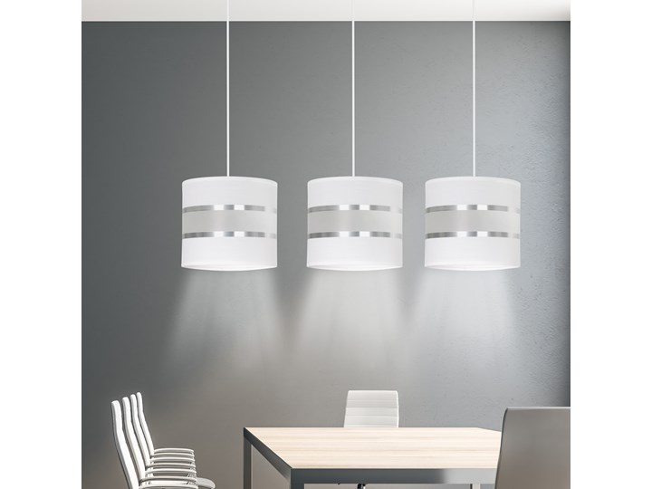 LARO 3 WHITE lampa wisząca abażury regulowana wysokość nowoczesna Metal Ilość źródeł światła 3 źródła Lampa z abażurem Funkcje Brak dodatkowych funkcji
