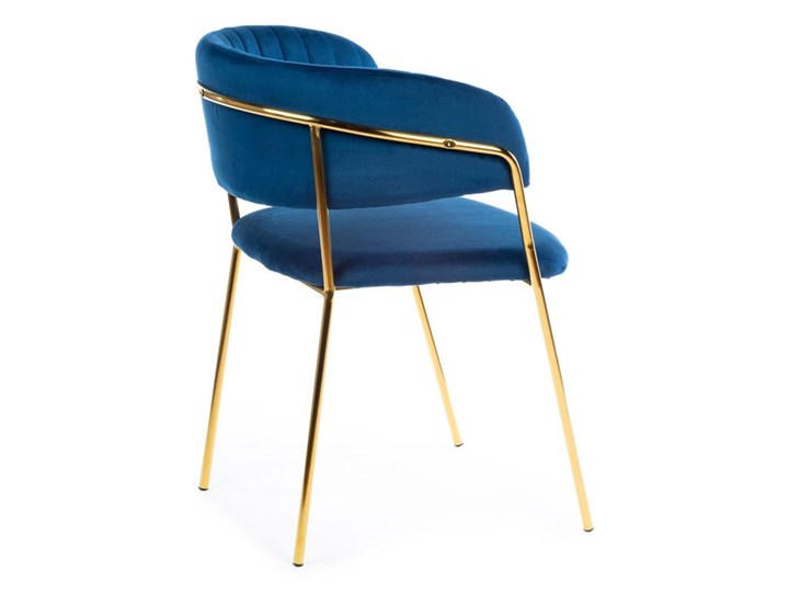 Krzesło Rarity Gold Dark Blue Tkanina Styl Nowoczesny Metal Welur Kategoria Krzesła kuchenne